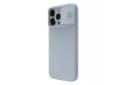 رنگ خاکستری قاب گوشی نیلکین مدل CamShield Silky Silicone مناسب اپل iPhone 15 Pro Max