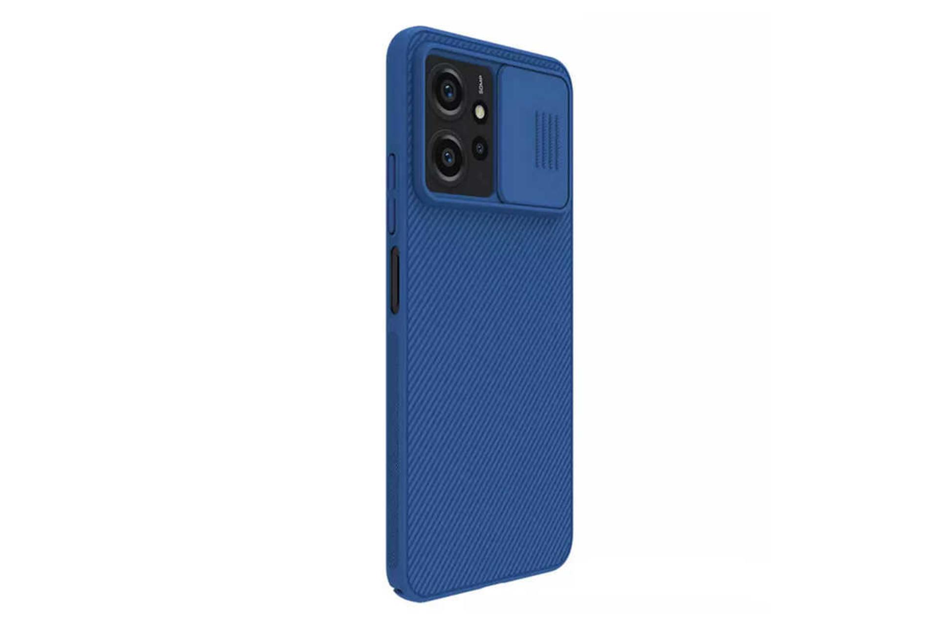 نمای سمت چپ قاب گوشی نیلکین مدل CamShield مناسب شیائومی Redmi Note 12 4G رنگ آبی
