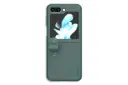 نمای پشت قاب گوشی نیلکین مدل Flex Flip Finger Strap Liquid Silicone مناسب سامسونگ Galaxy Z Flip5 رنگ سبز