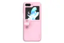 نمای پشت قاب گوشی نیلکین مدل Flex Flip Finger Strap Liquid Silicone مناسب سامسونگ Galaxy Z Flip5 رنگ صورتی