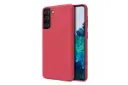 نمای سمت راست قاب گوشی نیلکین مدل Frosted Shield مناسب سامسونگ Galaxy S21 رنگ قرمز