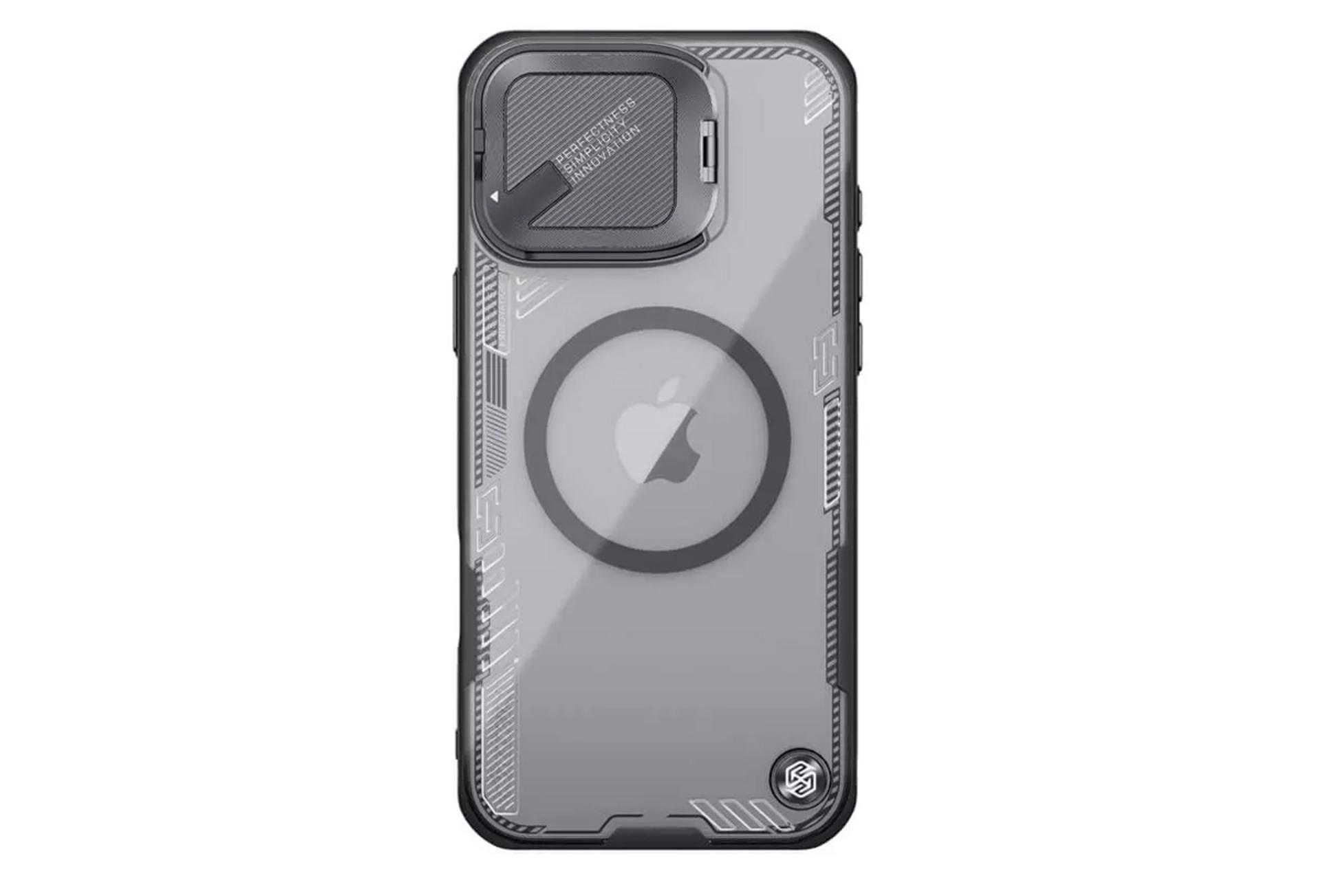 رنگ خاکستری قاب گوشی نیلکین مدل Iceblade Prop Magnetic مناسب اپل iPhone 16 Pro Max