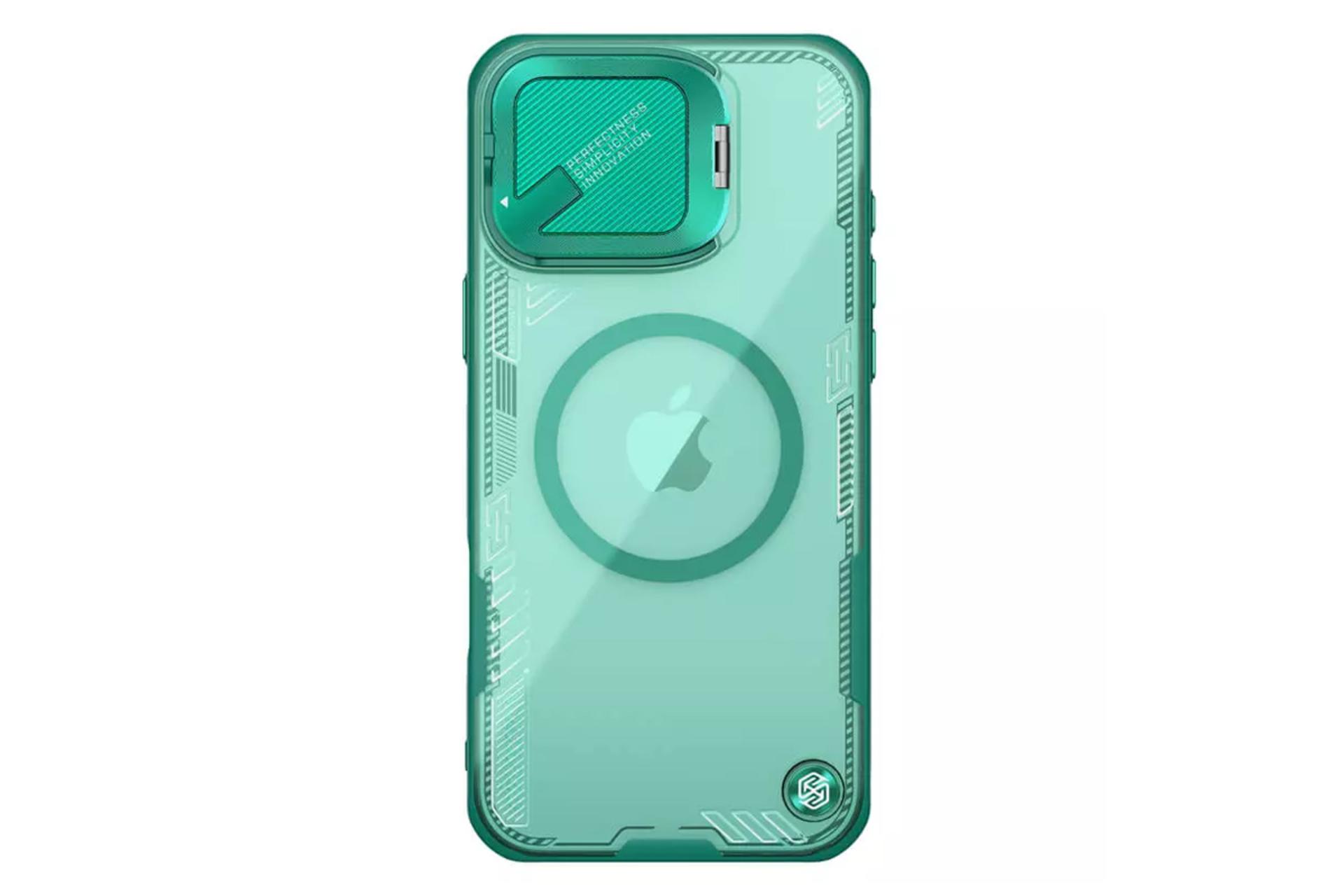 رنگ سبز قاب گوشی نیلکین مدل Iceblade Prop Magnetic مناسب اپل iPhone 16 Pro Max