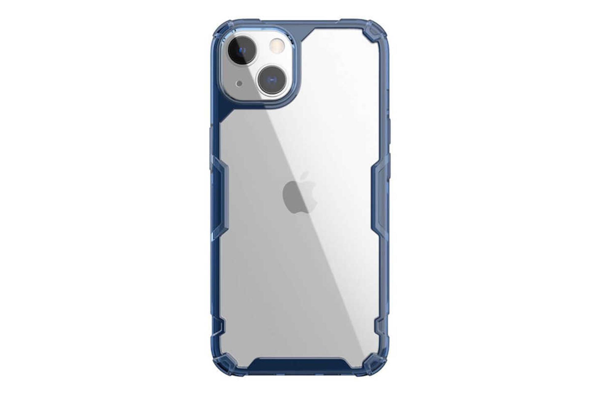 نمای پشت قاب گوشی نیلکین مدل Nature TPU Pro مناسب اپل iPhone 13 رنگ آبی