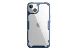 نمای پشت قاب گوشی نیلکین مدل Nature TPU Pro مناسب اپل iPhone 13 رنگ آبی
