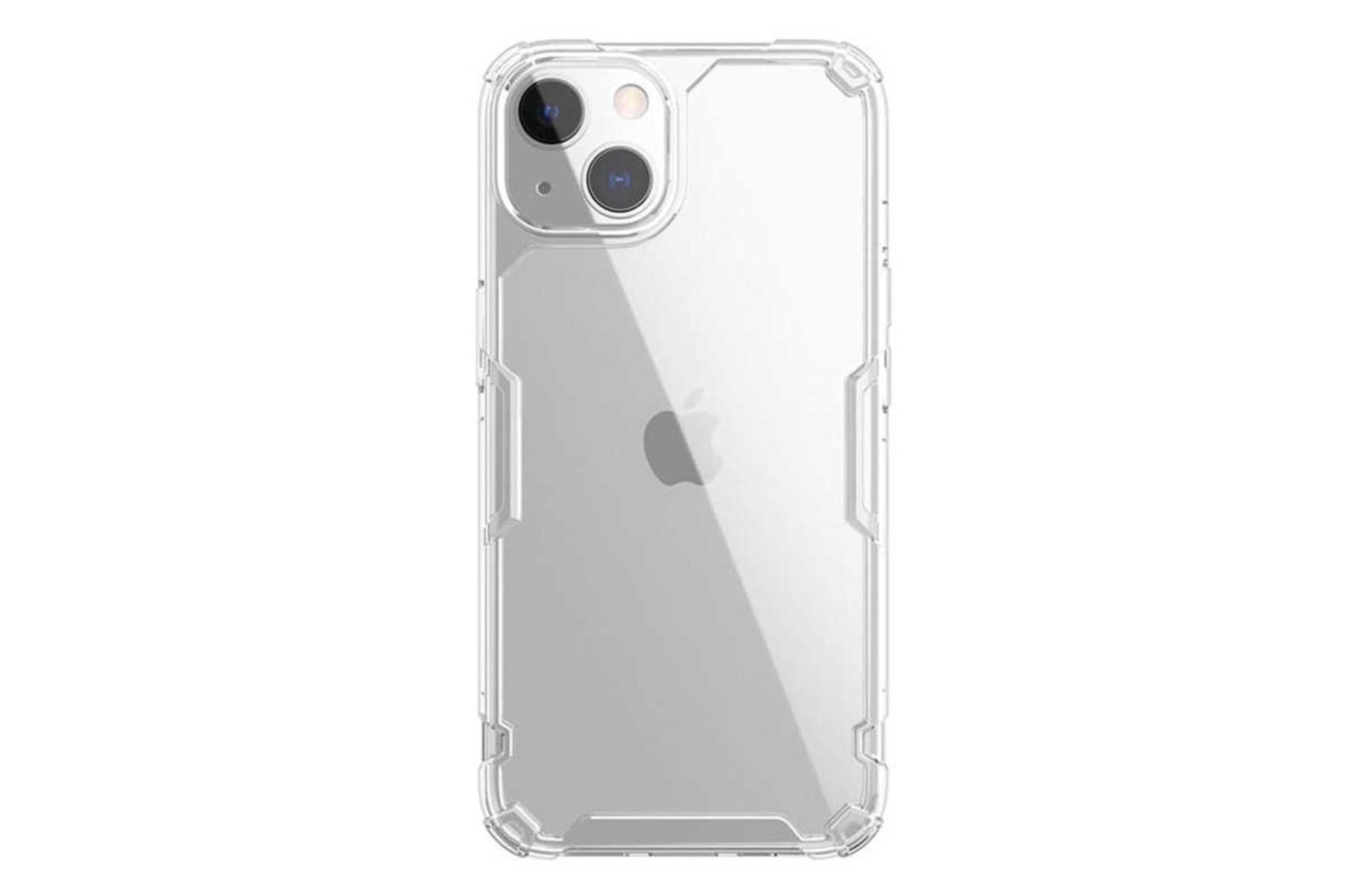 نمای پشت قاب گوشی نیلکین مدل Nature TPU Pro مناسب اپل iPhone 13 رنگ سفید