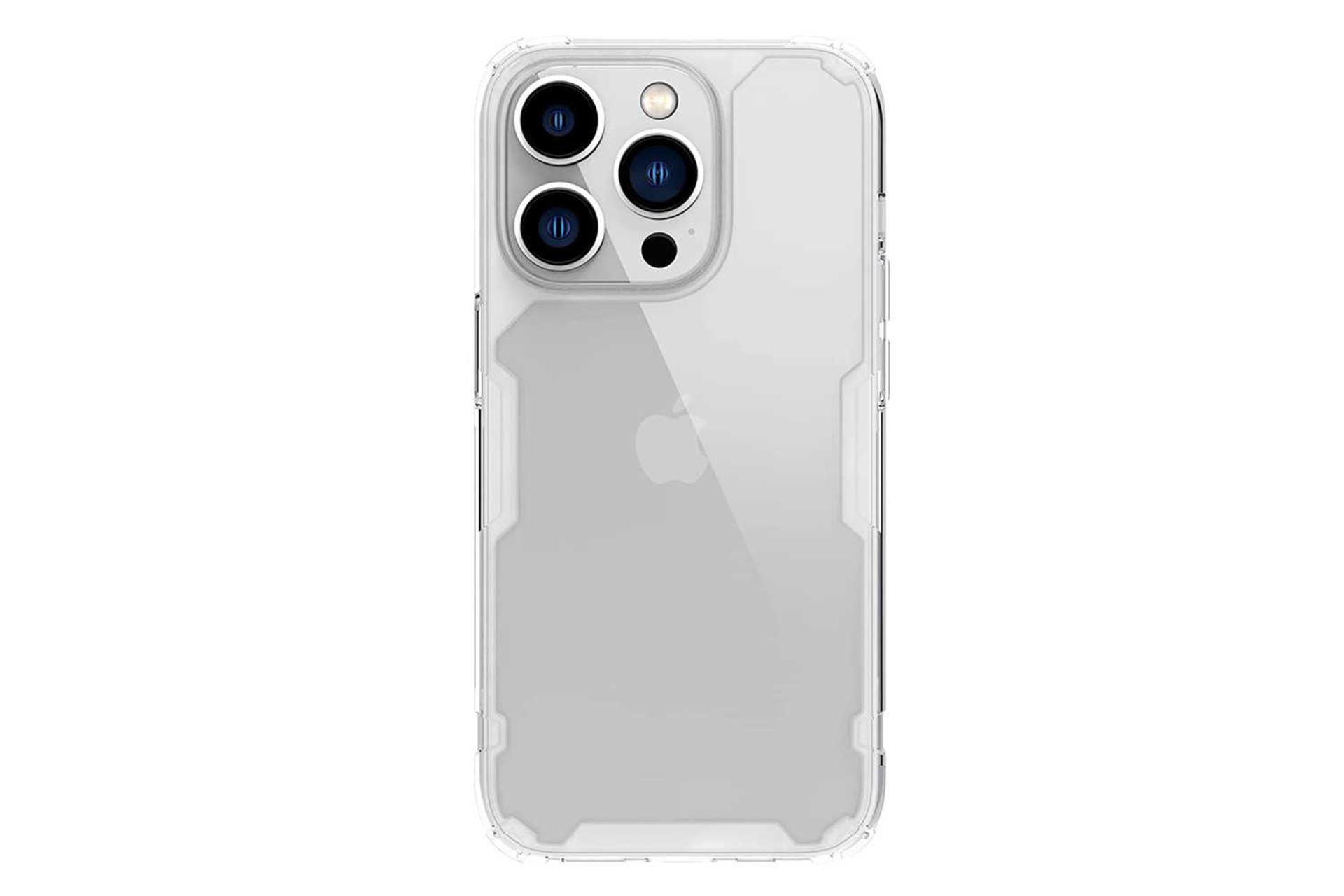 نمای پشت قاب گوشی نیلکین مدل Nature TPU Pro مناسب اپل iPhone 14 Pro Max رنگ سفید