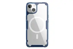 نمای پشت قاب گوشی نیلکین مدل Nature TPU Pro Magnetic مناسب اپل iPhone 13 رنگ آبی