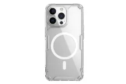 نمای پشت قاب گوشی نیلکین مدل Nature TPU Pro Magnetic مناسب اپل iPhone 13 Pro Max رنگ سفید