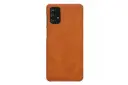 نمای پشت کیف کلاسوری نیلکین مدل Qin Leather مناسب سامسونگ Galaxy A33 5G رنگ قهوه‌ای