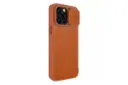 قاب گوشی نیلکین Nillkin Qin Pro Leather Apple iPhone 14 Pro Max رنگ قهوه ای نمای پشت و جانبی