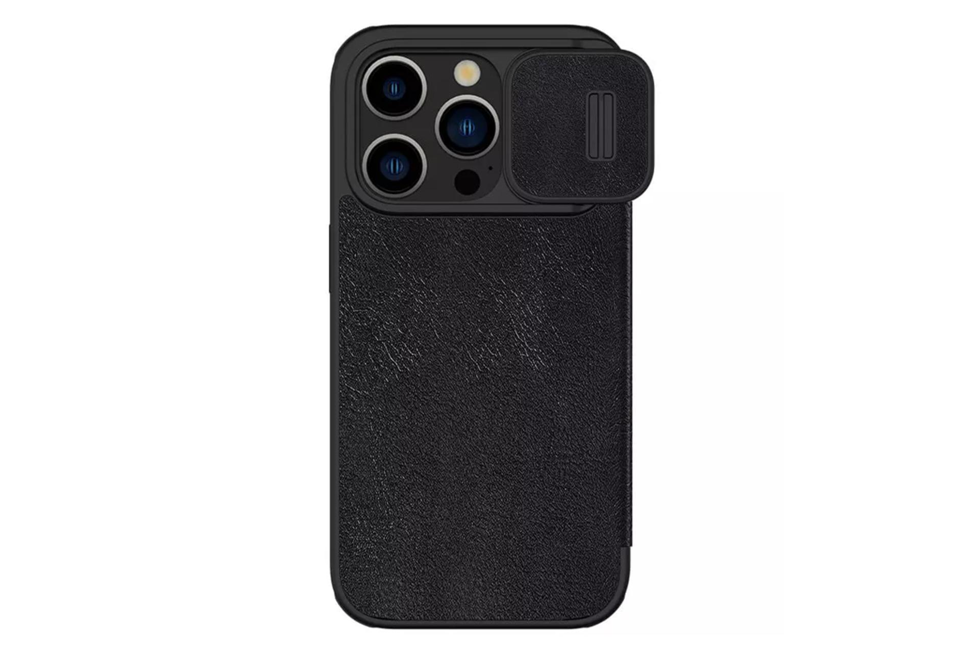 قاب گوشی کیف کلاسوری نیلکین مدل Qin Pro Leather مناسب اپل iPhone 15 Pro Max