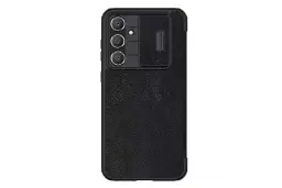نمای پشت کیف کلاسوری نیلکین مدل Qin Pro Leather مناسب سامسونگ Galaxy S23 FE رنگ مشکی