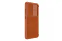 نمای سمت چپ کیف کلاسوری نیلکین مدل Qin Pro Leather مناسب سامسونگ Galaxy S23 Plus رنگ قهوه‌ای