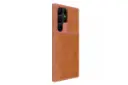 نمای سمت چپ کیف کلاسوری نیلکین مدل Qin Pro Leather مناسب سامسونگ Galaxy S23 Ultra رنگ قهوه‌ای
