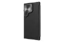 نمای سمت راست کیف کلاسوری نیلکین مدل Qin Prop Leather Classic Cloth مناسب سامسونگ Galaxy S24 Ultra رنگ مشکی
