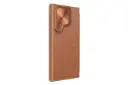 نمای سمت چپ قاب گوشی کیف کلاسوری نیلکین مدل Qin Prop Leather Classic Cloth مناسب سامسونگ Galaxy S24 Ultra رنگ قهوه‌ای