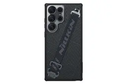نمای پشت قاب گوشی نیلکین مدل Strap مناسب سامسونگ Galaxy S23 Ultra رنگ مشکی