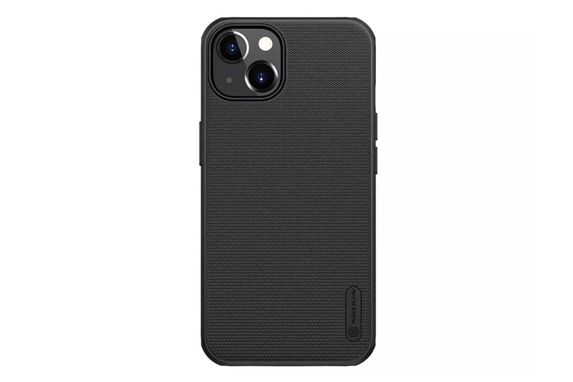 نمای پشت قاب گوشی نیلکین مدل Super Frosted Shield Pro مناسب اپل iPhone 13 رنگ مشکی