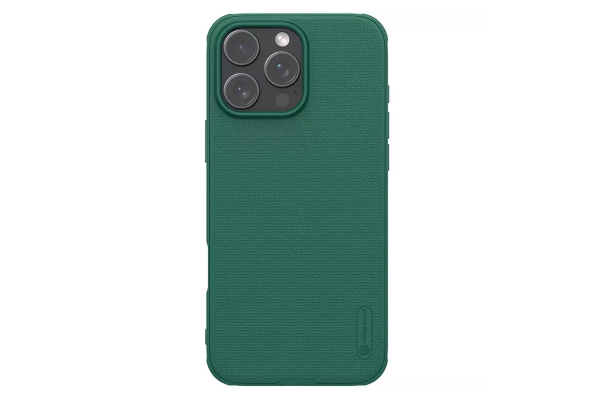 رنگ سبز قاب گوشی نیلکین مدل Super Frosted Shield Pro مناسب اپل iPhone 16 Pro Max