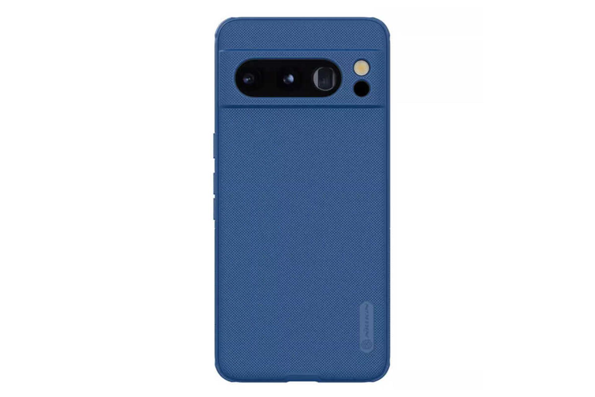 نمای پشت قاب گوشی نیلکین مدل Super Frosted Shield Pro مناسب گوگل Pixel 8 Pro رنگ آبی