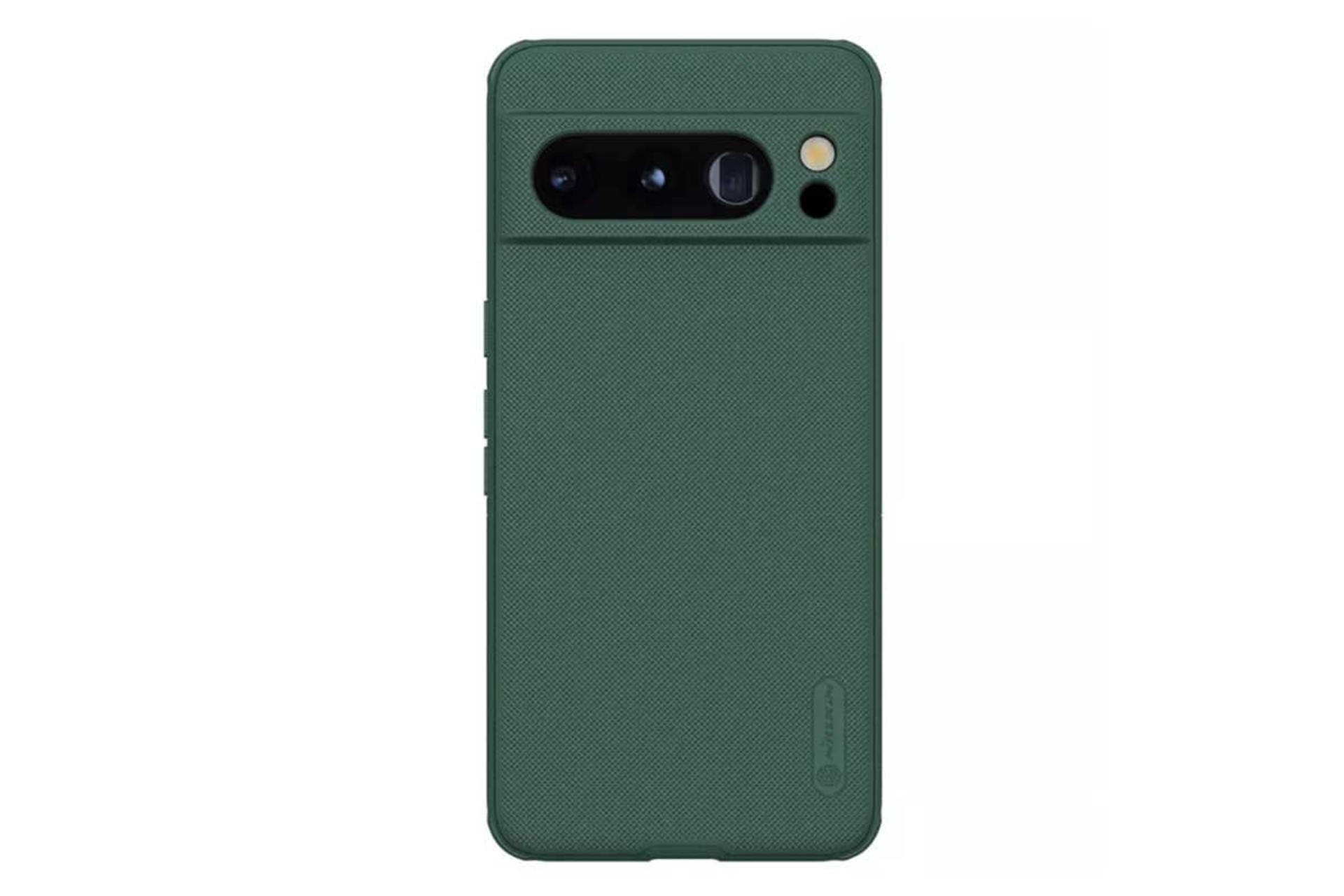 نمای پشت قاب گوشی نیلکین مدل Super Frosted Shield Pro مناسب گوگل Pixel 8 Pro رنگ سبز