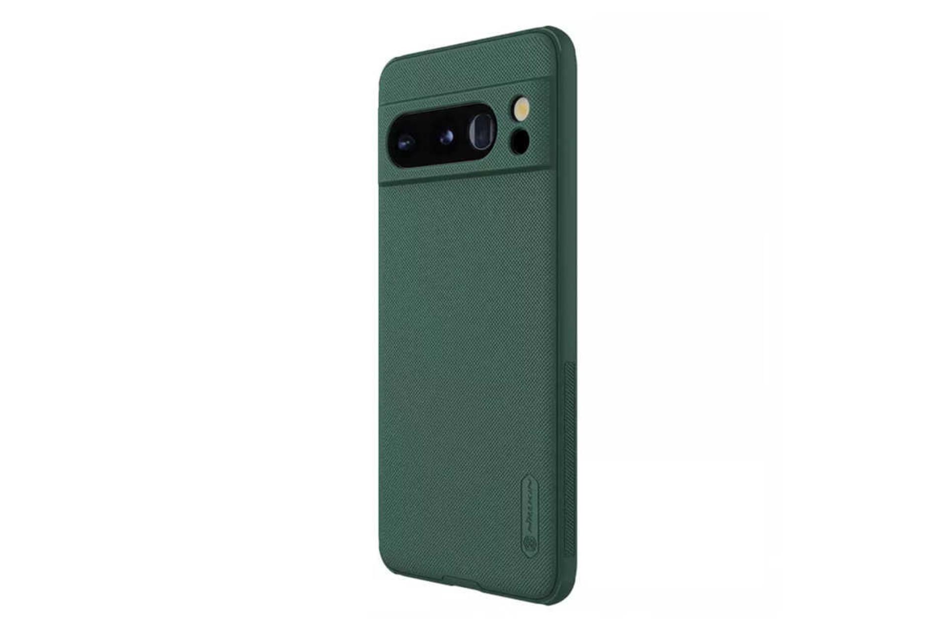 نمای سمت راست قاب گوشی نیلکین مدل Super Frosted Shield Pro مناسب گوگل Pixel 8 Pro رنگ سبز