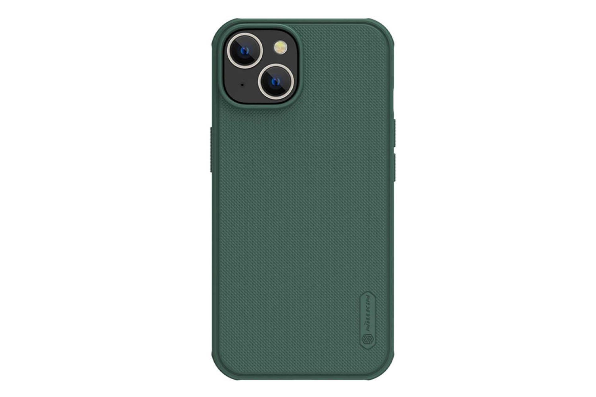 نمای پشت قاب گوشی نیلکین مدل Super Frosted Shield Pro Magnetic مناسب اپل iPhone 14 / 13 رنگ سبز