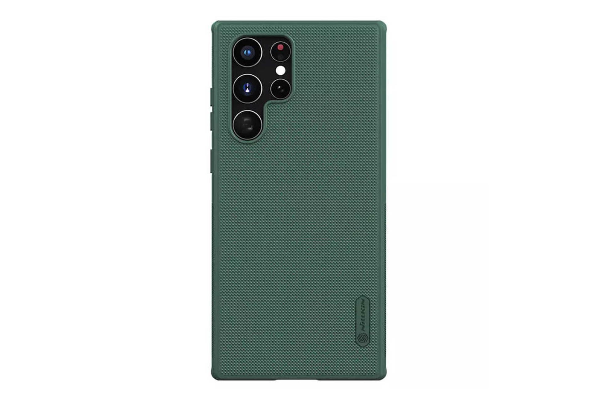 نمای پشت قاب گوشی نیلکین مدل Super Frosted Shield Pro مناسب سامسونگ Galaxy S22 Ultra رنگ سبز