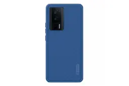 نمای بالای قاب گوشی نیلکین مدل Super Frosted Shield Pro مناسب شیائومی Poco F5 Pro رنگ آبی