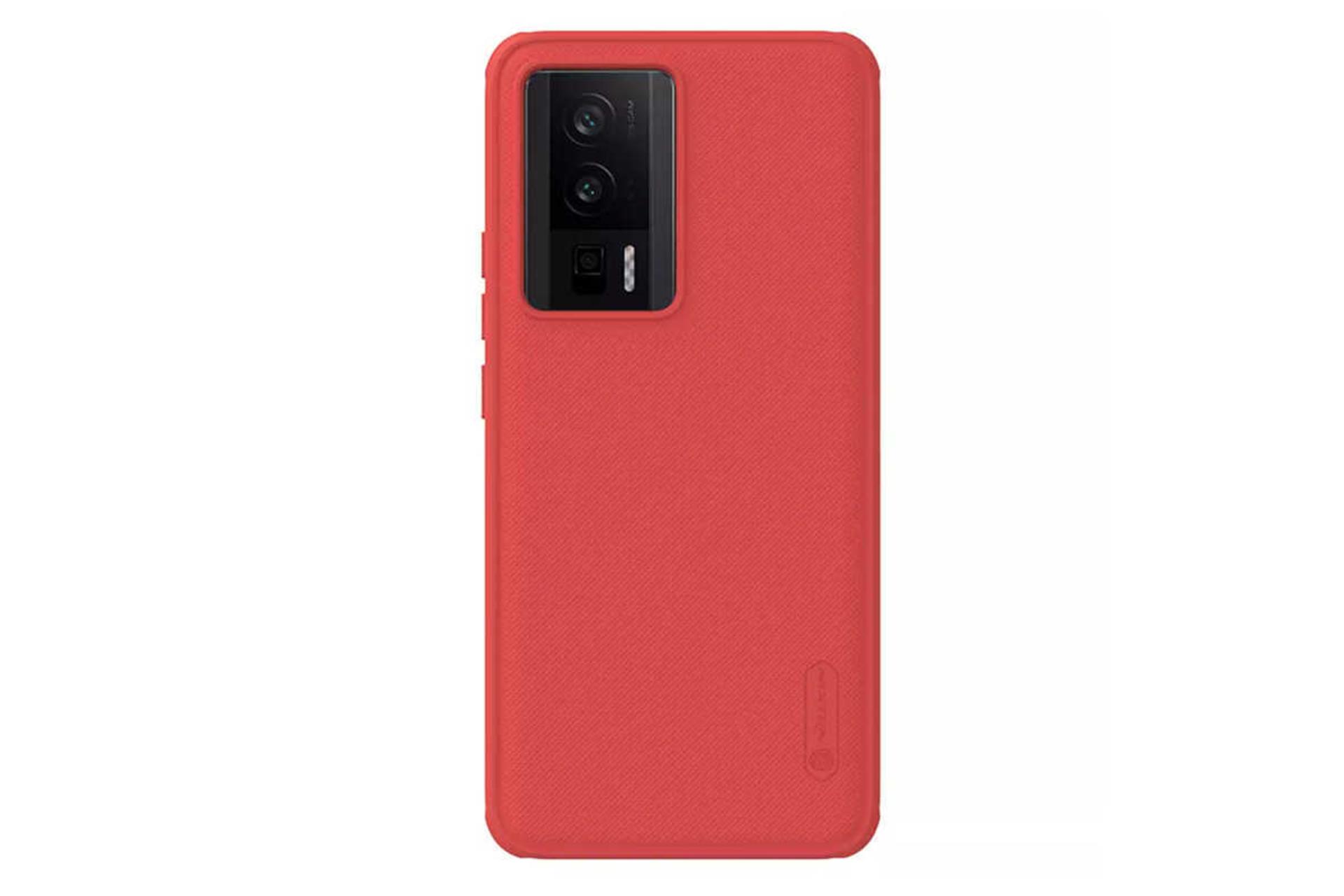 نمای پشت قاب گوشی نیلکین مدل Super Frosted Shield Pro مناسب شیائومی Redmi K60 Pro / K60 / Poco F5 Pro رنگ قرمز