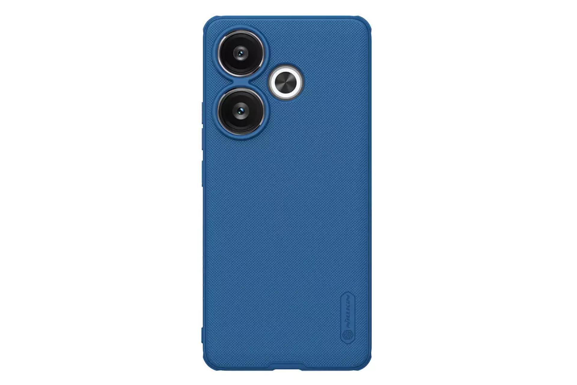 رنگ آبی قاب گوشی نیلکین مدل Super Frosted Shield Pro مناسب شیائومی Redmi Turbo 3 / Poco F6