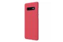 نمای سمت راست قاب گوشی نیلکین مدل Super Frosted Shield مناسب سامسونگ Galaxy S10 Plus رنگ قرمز