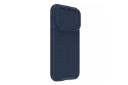 نمای سمت چپ قاب گوشی نیلکین مدل Textured S مناسب اپل iPhone 14 Pro Max رنگ آبی