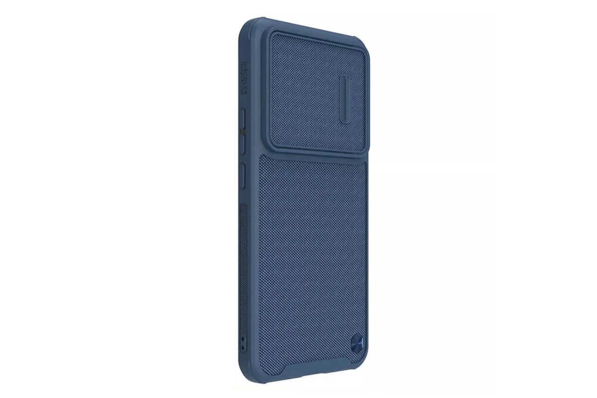 نمای سمت چپ قاب گوشی نیلکین مدل Textured S مناسب شیائومی 12T / Redmi K50 Ultra رنگ آبی