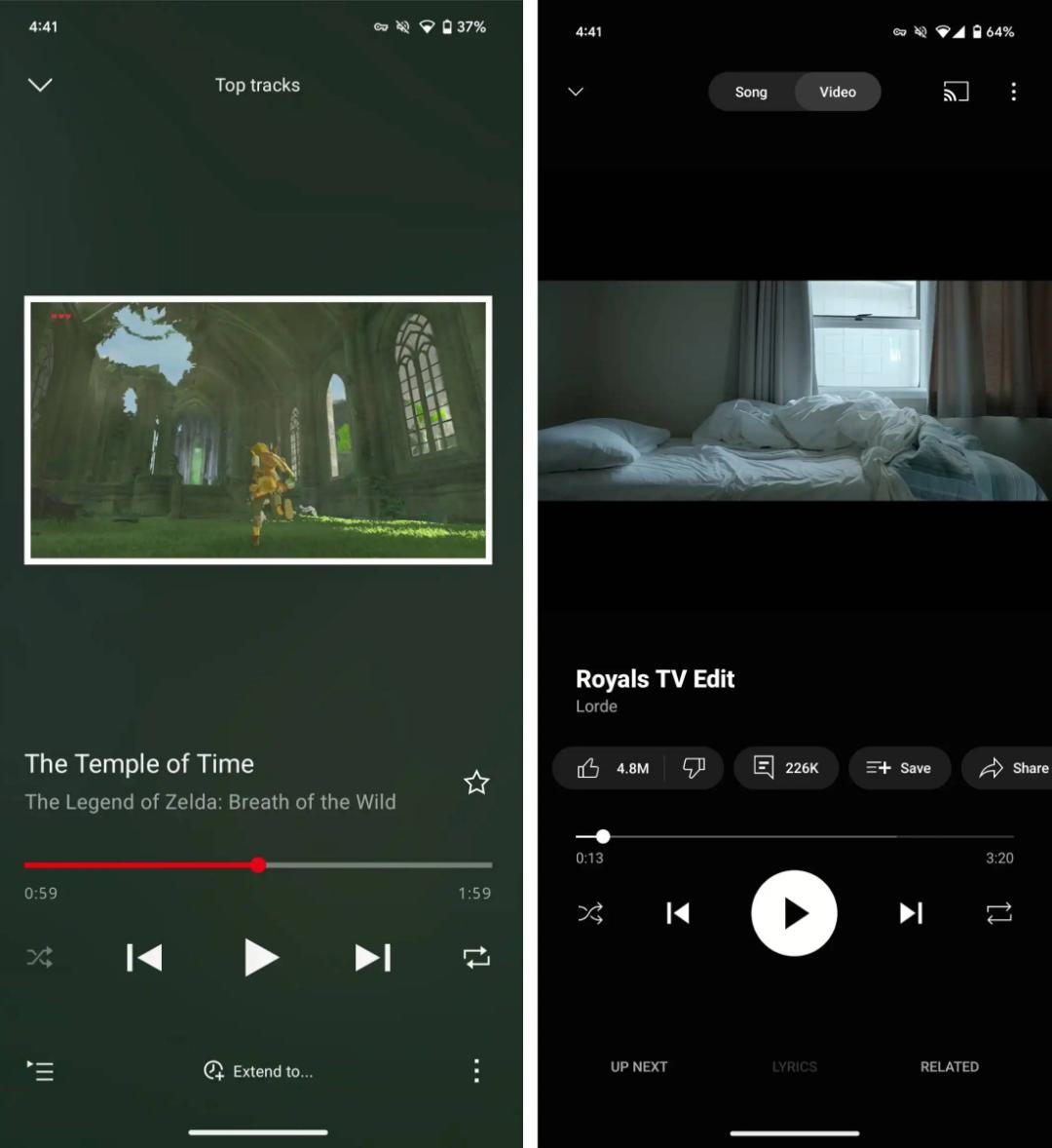 مقایسه اپلیکیشن Nintendo Music و یوتیوب موزیک