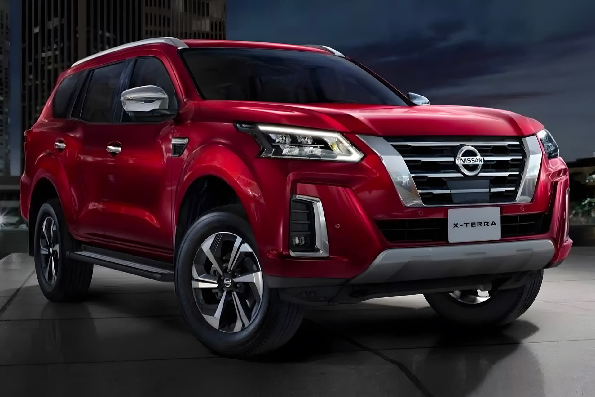 خودرو نیسان رونیز اکسترا فیس لیفت ۲۰۲۱ مدل قرمز نمای جلو