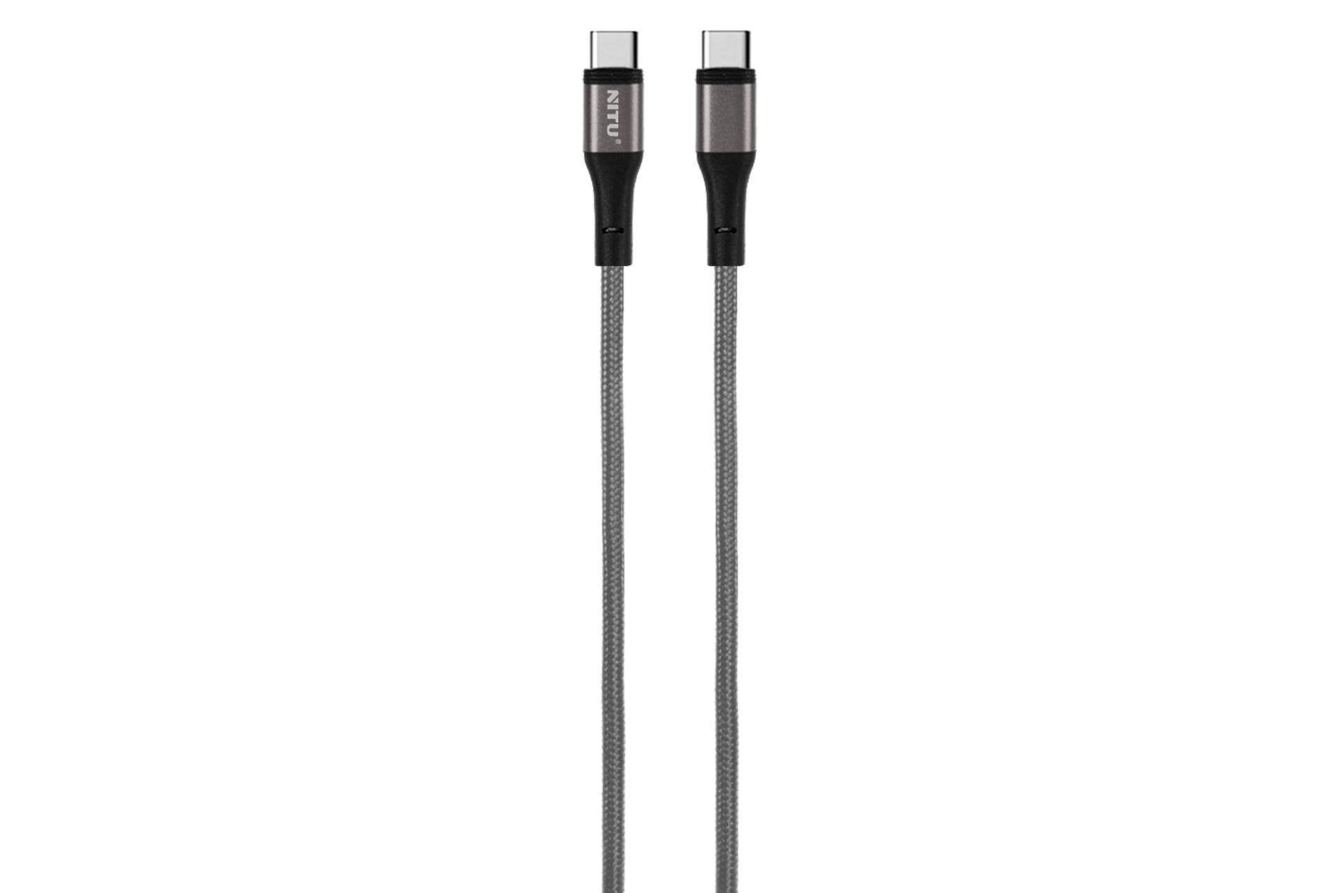 کانکتور و اتصال کابل شارژ USB نیتو Type-C به Type-C مدل NC37 با طول 0.3 متر