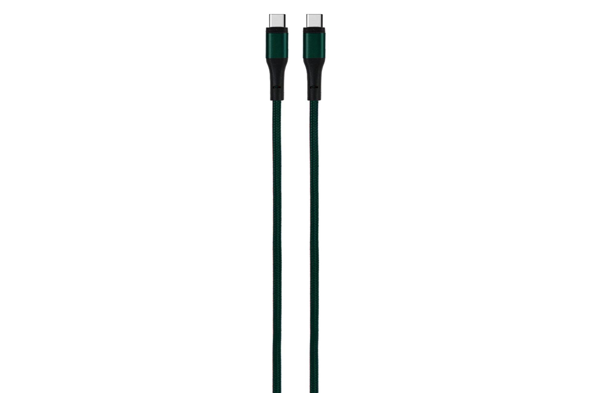 کابل شارژ USB نیتو Type-C به Type-C مدل NC37 با طول 0.3 متر رنگ سبز
