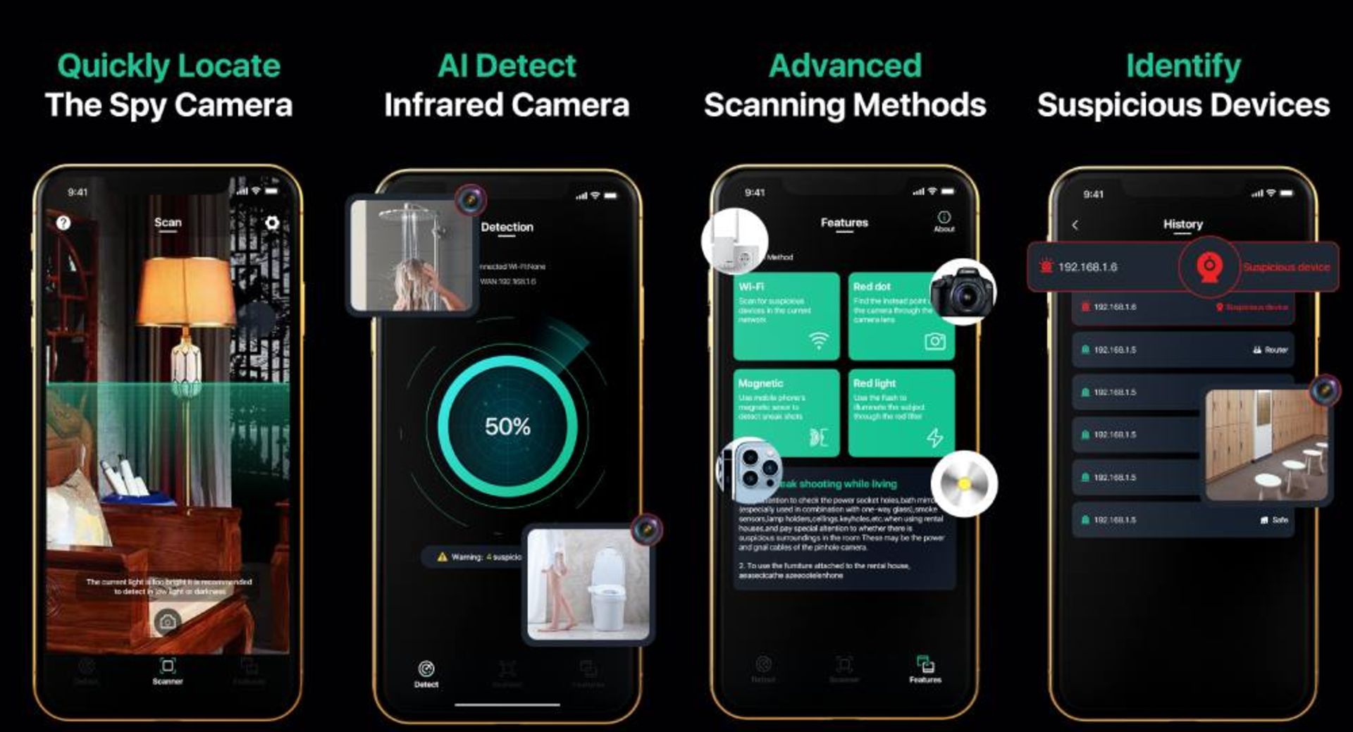 برنامه No Hidden Spy Cam Detector اندروید