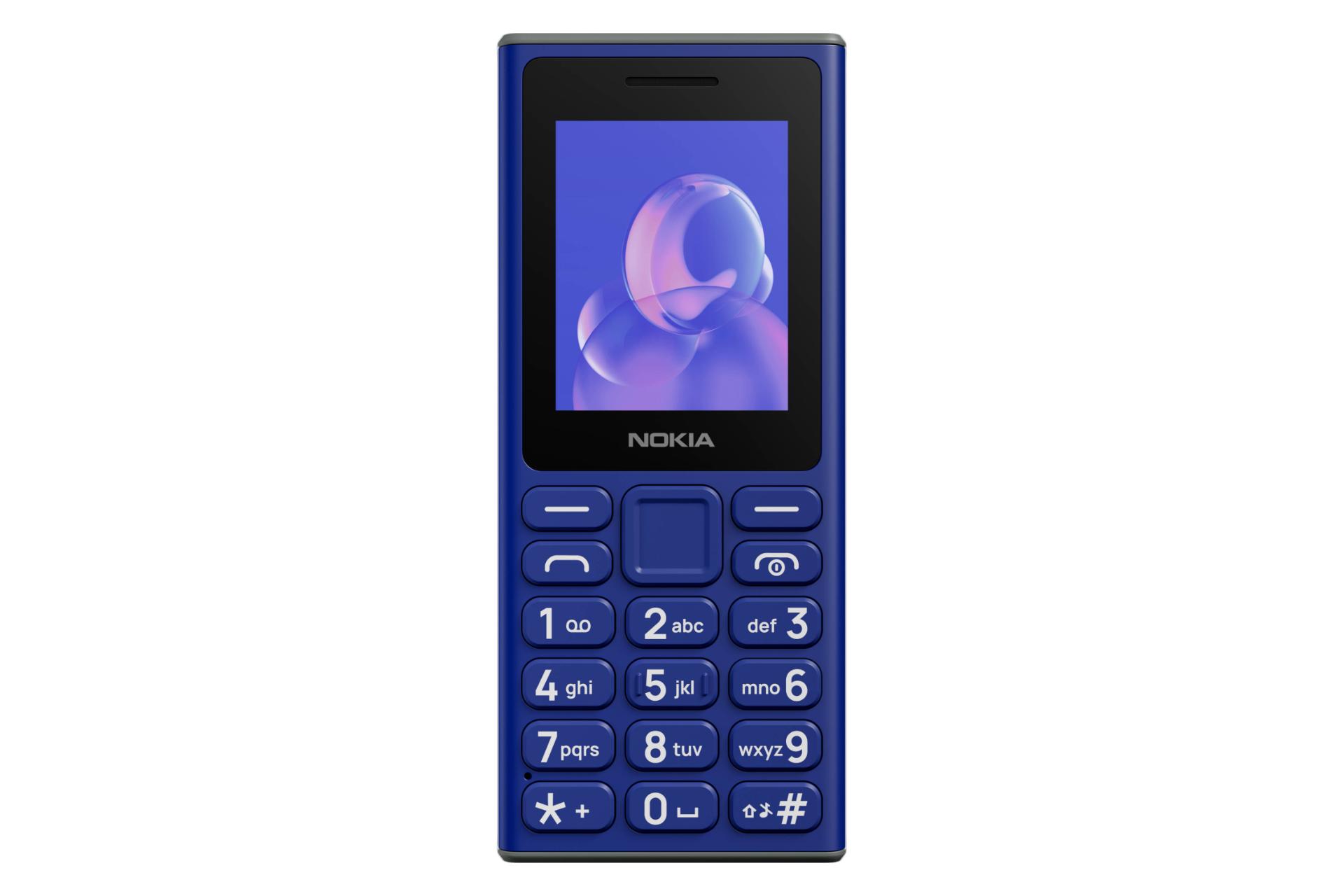 پنل جلو و صفحه کلید گوشی موبایل نوکیا 105 نسخه 2024 آبی / Nokia 105 2024