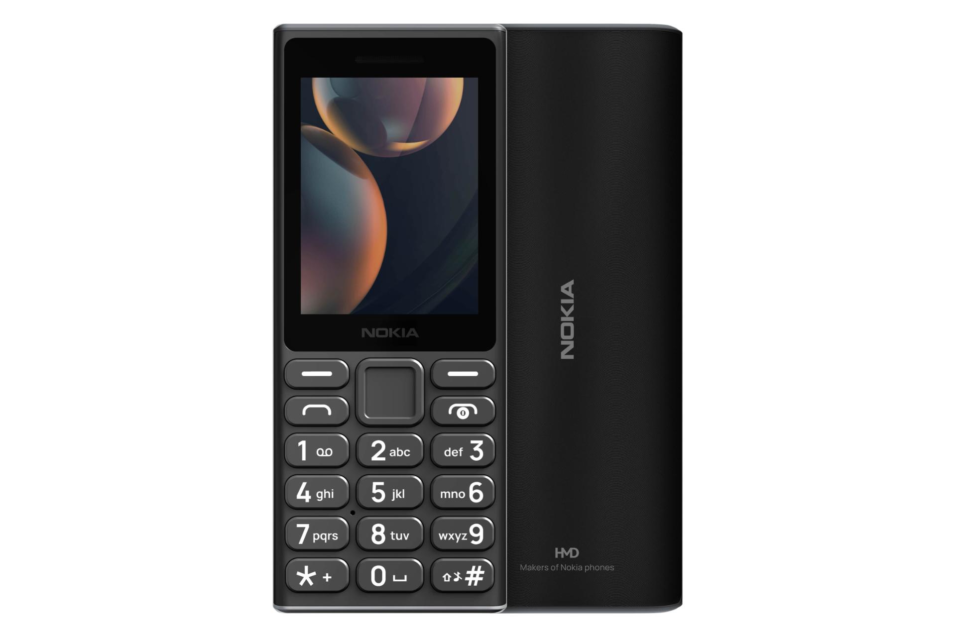 پنل جلو و پشت گوشی موبایل نوکیا 108 4G نسخه 2024 مشکی / Nokia 108 4G 2024