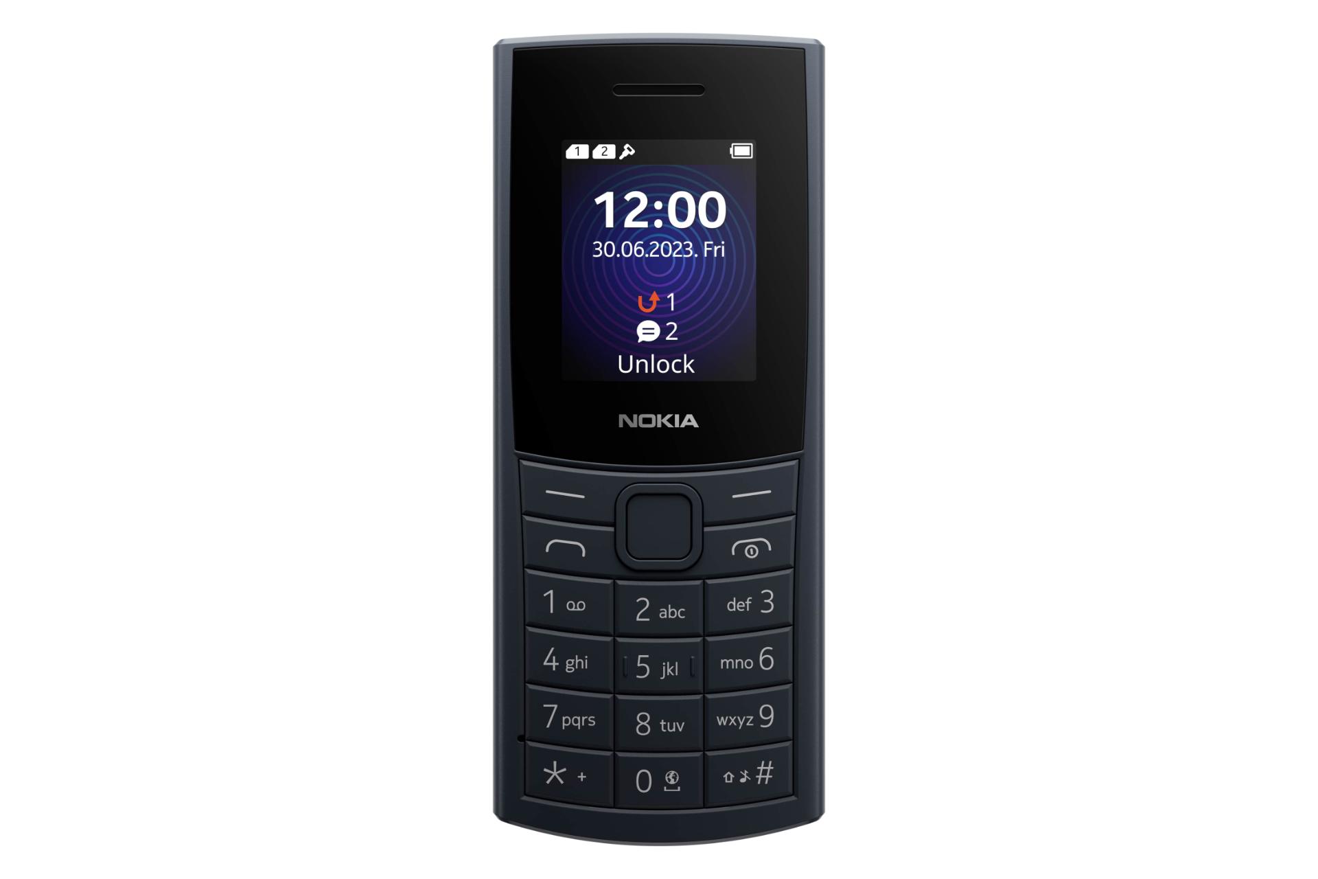 پنل جلوی گوشی موبایل نوکیا 110 4G نسل دوم مشکی / Nokia 110 4G 2nd Edition