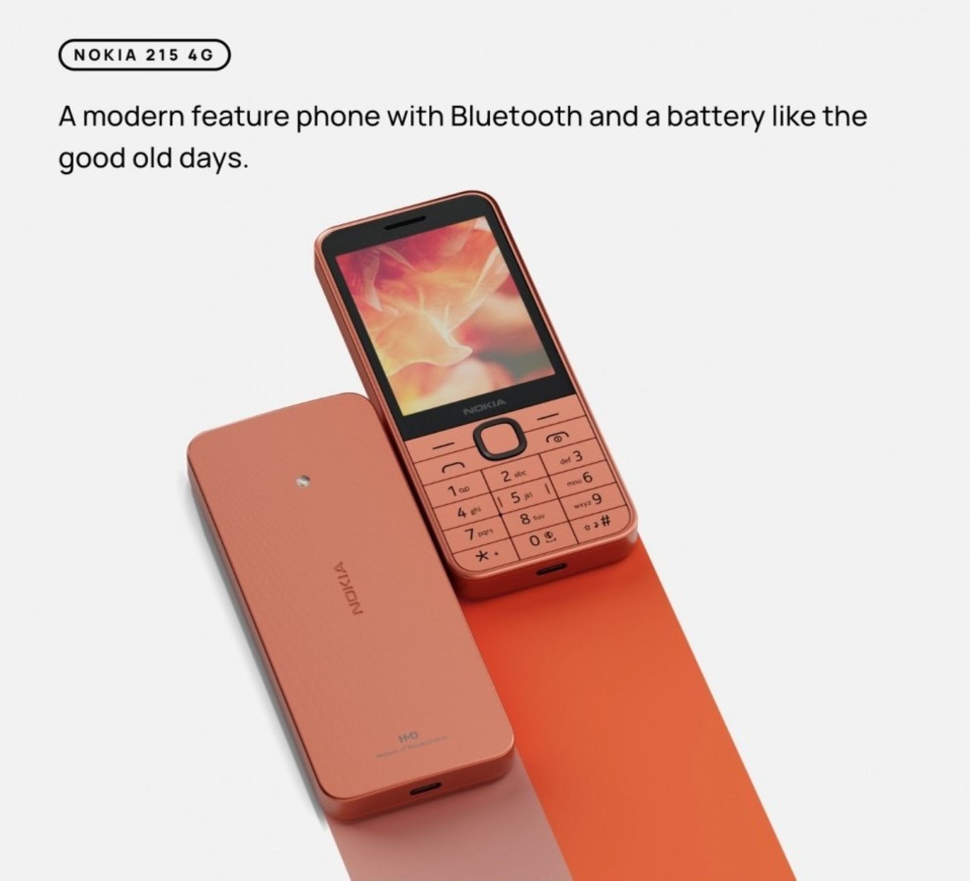 پنل پشتی و جلویی گوشی نوکیا ۲۱۵ رنگ نارنجی