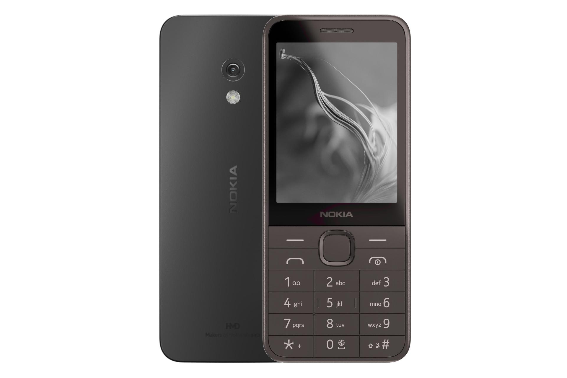 پنل جلو و پشت گوشی موبایل نوکیا 235 4G نسخه 2024 مشکی / Nokia 235 4G 2024