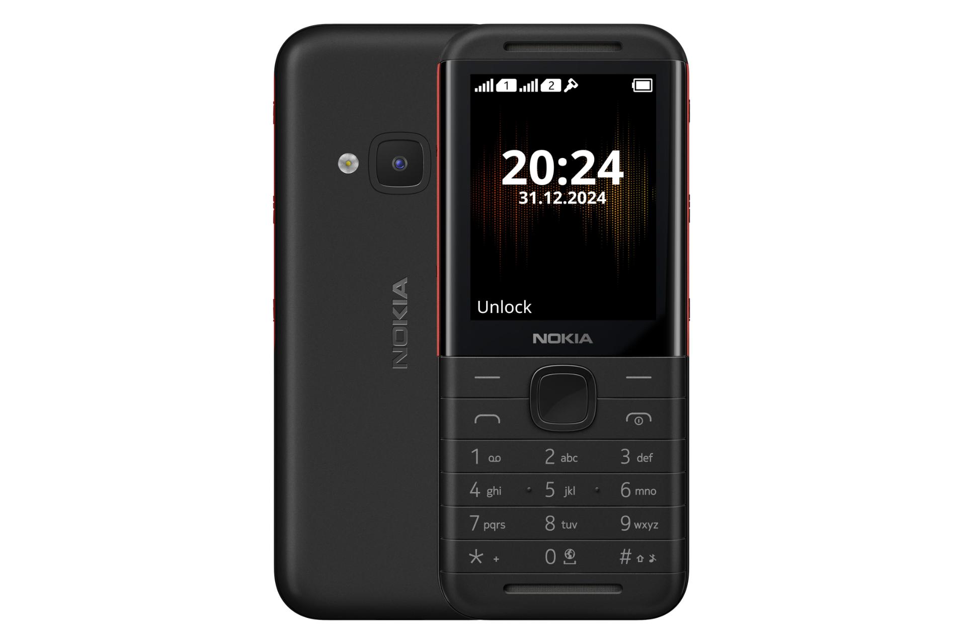 پنل جلو و پشت گوشی موبایل نوکیا 5310 نسخه 2024 مشکی و قرمز / Nokia 5310 2024