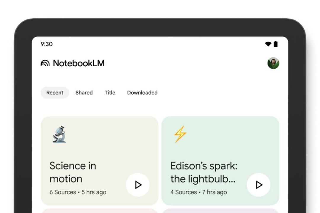 اپلیکیشن موبایلی NotebookLM گوگل