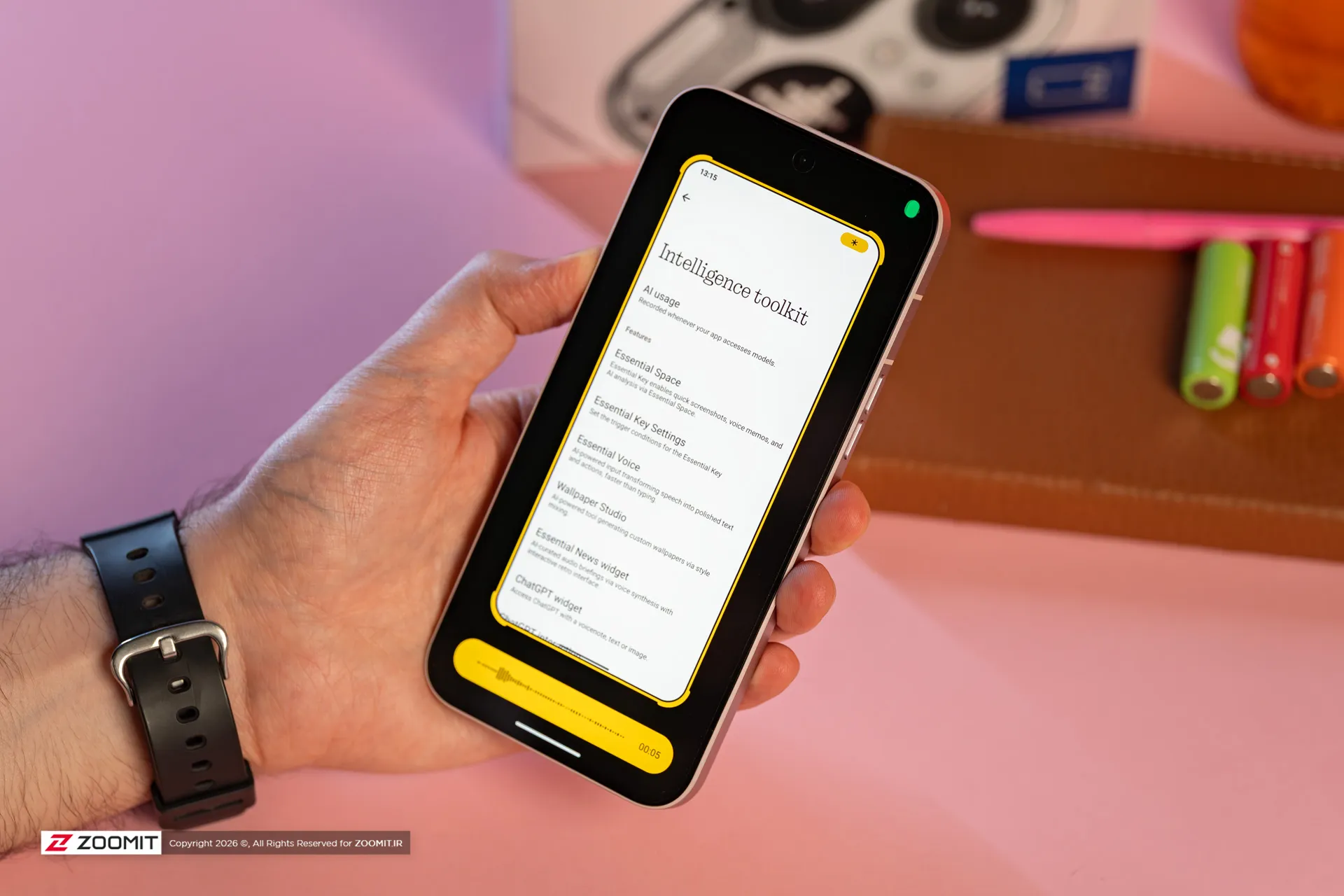 ثبت اسکرین‌شات با Essential Key ناتینگ 4a پرو