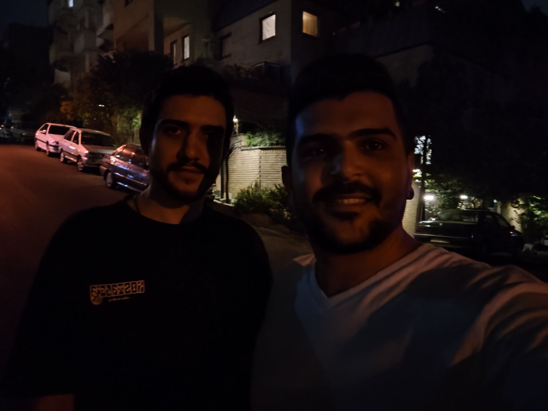 عکس سلفی هادی و شادان در شب