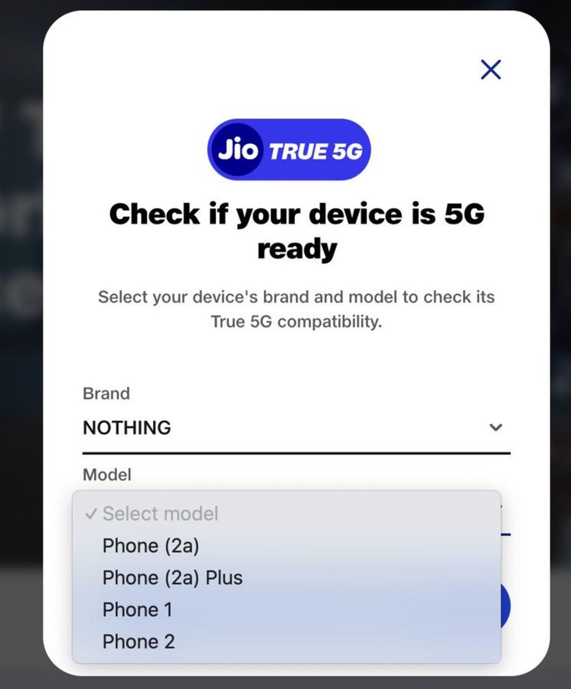 نام گوشی ناتینگ فون 2a پلاس در دیتابیس اپراتور هندی